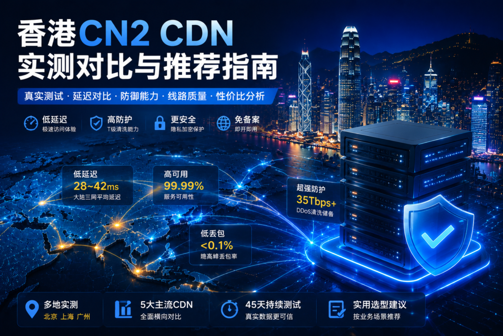 香港CN2 CDN哪家好？实测延迟与线路质量对比